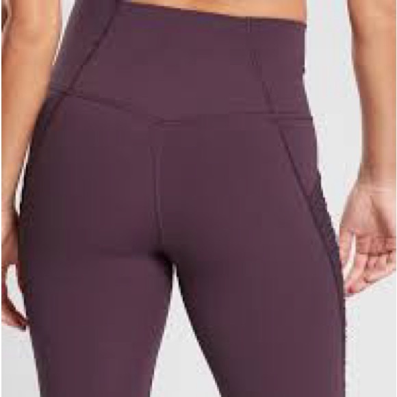 Athleta Mesh Me Up 7/8 High-Rise Leggings Plum Purple Small - Picture 10 of 12